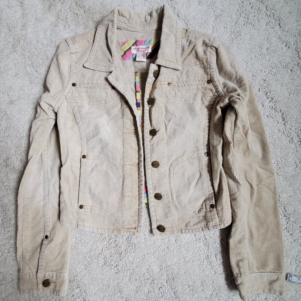 Kids Beige Corduroy Jacket